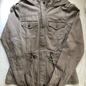 AEROPOSTALE Khaki Hooded Utility Jacket